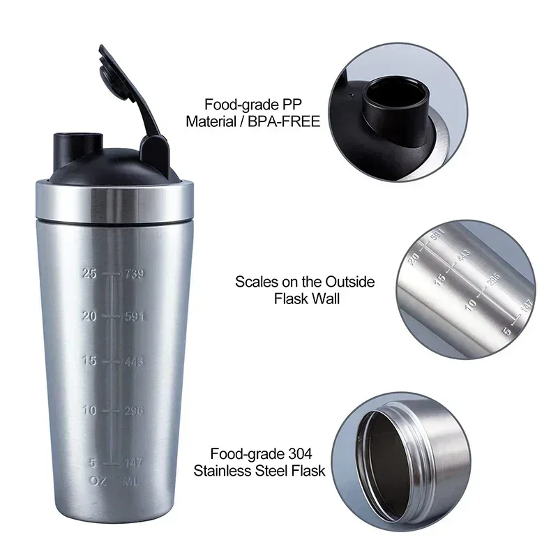 Stainless Steel Protein Shaker - огляд і ціна Nutrition For Fitness And Sports