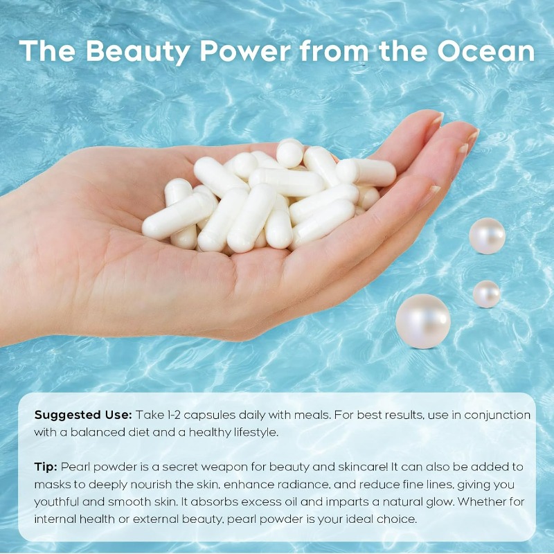 Organic Pearl Powder Capsules  - огляд і ціна Collagen Peptide Powder